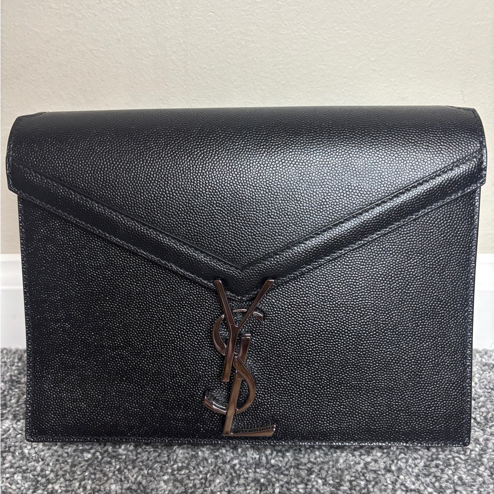 YSL Grain De Poudre Monogram Cassandra Clasp Bag